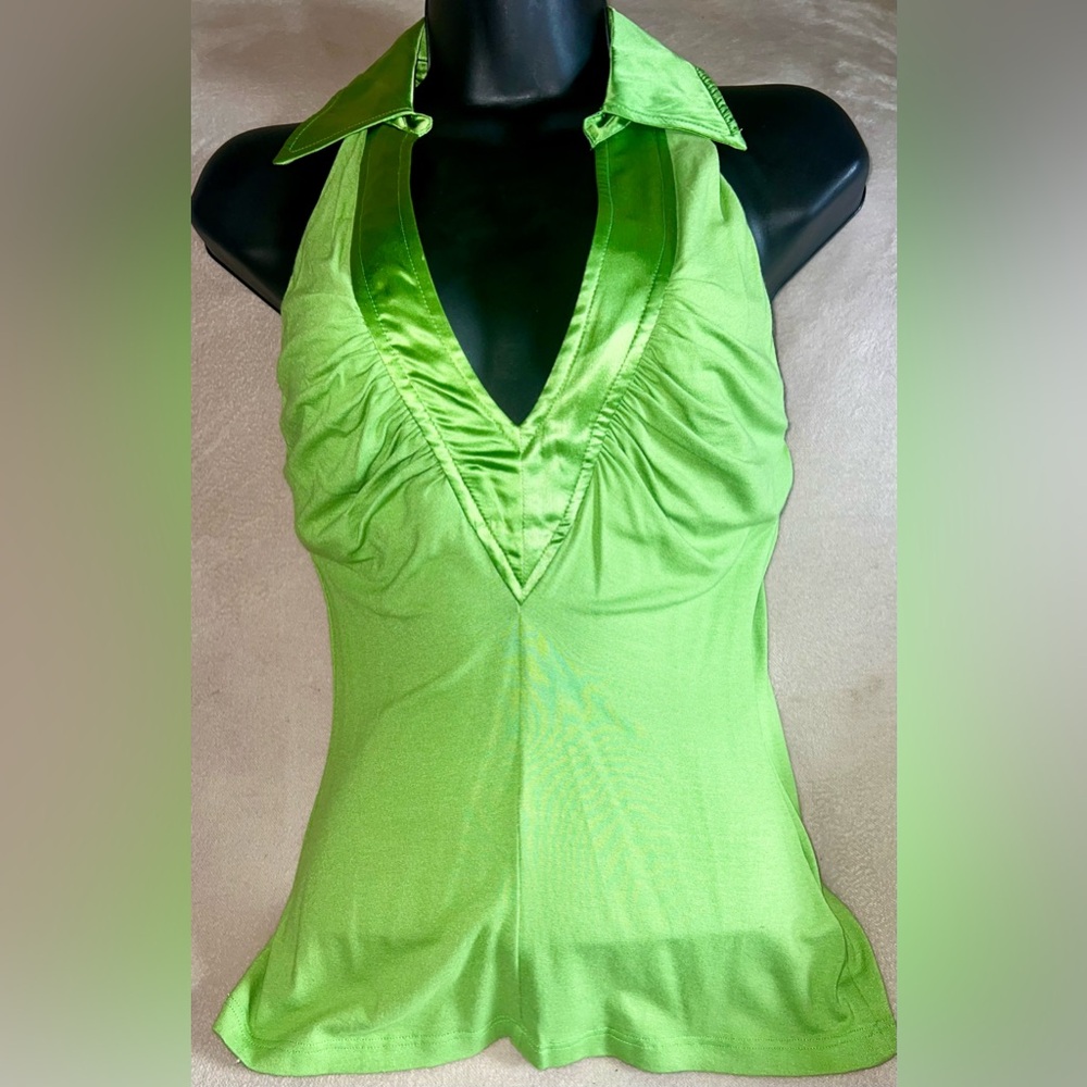 bebe Sexy Halter Polo Top Size S NWT